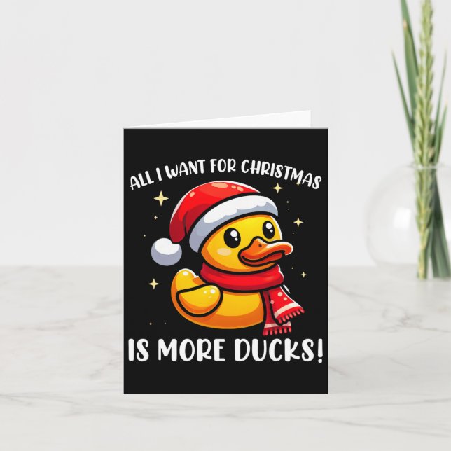 Carte Tout Ce Que Je Veux Pour Noël Est Plus De Canards  (Devant)