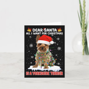 Carte Tout Ce Que Je Veux Pour Noël Est Un Yorkshire Ter