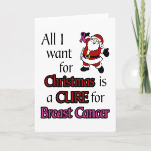 Carte Tout ce que je veux pour Noël/Santa...Cancer du se