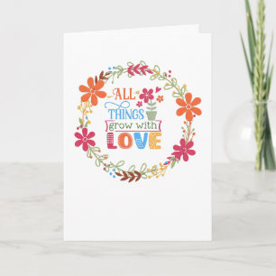 Carte Tout croît avec l'amour