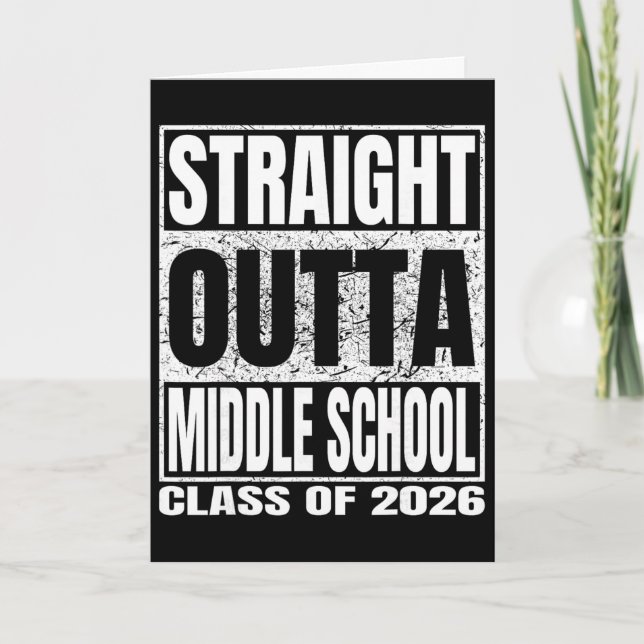 Carte Tout droit sorti de l'école intermédiaire drôle 20 (Devant)