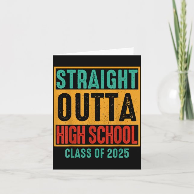Carte Tout droit sorti du lycée promotion 2025 (Devant)