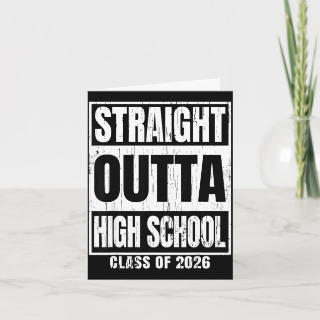 Carte Tout droit sorti du lycée promotion 2026 terminale (Devant)
