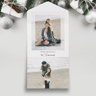 Carte tout-en-un photo de vacances moderne propre 