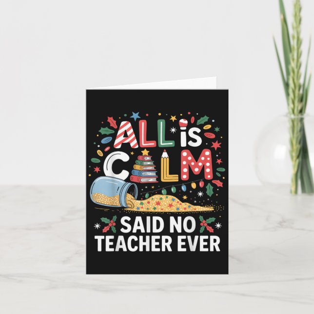 Carte Tout est calme a dit aucun professeur Jar de confe (Devant)