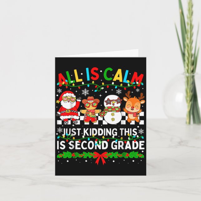 Carte Tout est calme, blague à part, c'est Noël de deuxi (Devant)
