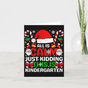 Carte Tout est calme, juste pour rire, c'est Noël de mat