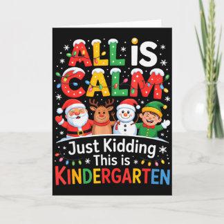Carte Tout est calme, juste pour rire, c'est Noël de mat
