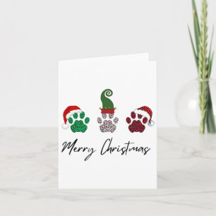 Carte Tout italien Greyhound Joyeux Noël Paw P