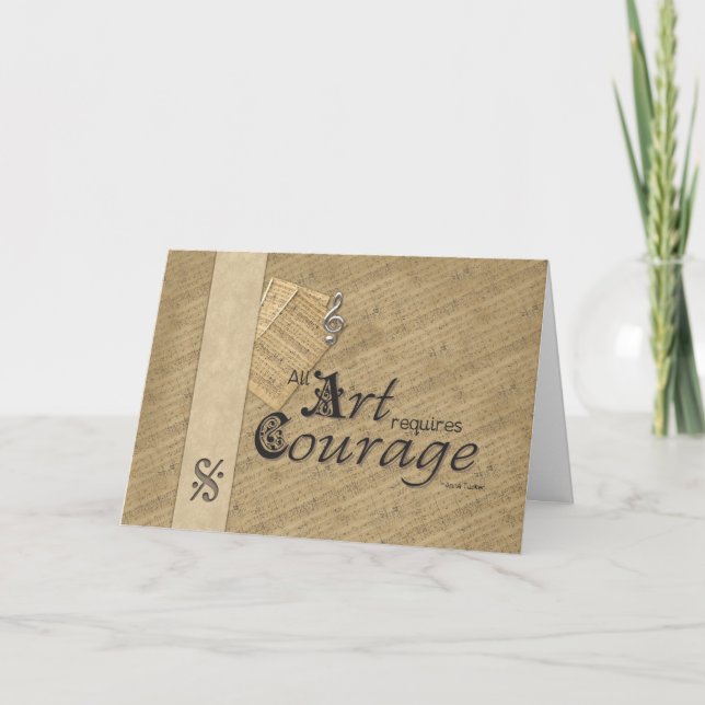 Carte Tout l'art exige le courage (Devant)