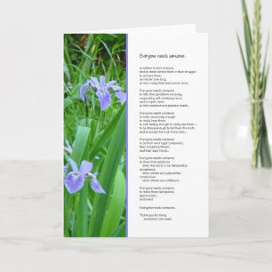 Carte Tout Le Monde A Besoin De Quelqu'Un...Amitié