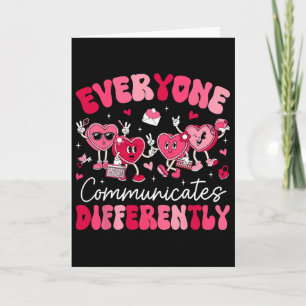 Carte Tout le monde communique différemment Autisme Sain