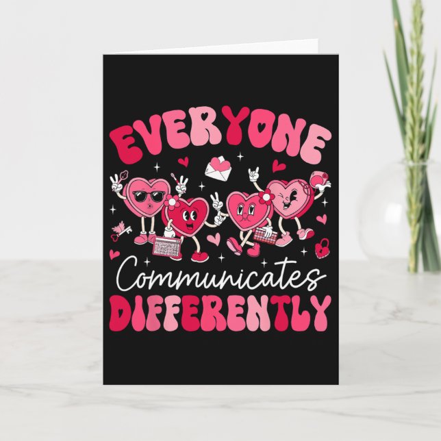 Carte Tout le monde communique différemment Autisme Sain (Devant)