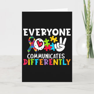 Carte Tout le monde communique différemment Orthophonie 