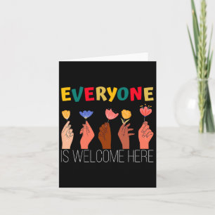 Carte Tout Le Monde Est Le Bienvenu Ici Le Soutien À La