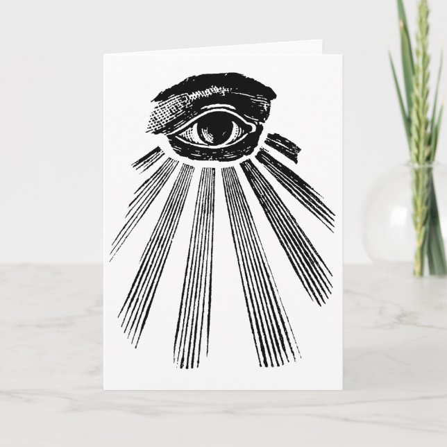 Carte Tout l'ordre mondial voyant d'Illuminati d'oeil (Devant)