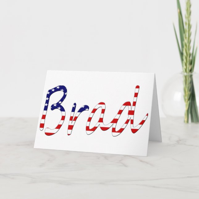 Carte Tout nom figurant sur le drapeau américain (Devant)
