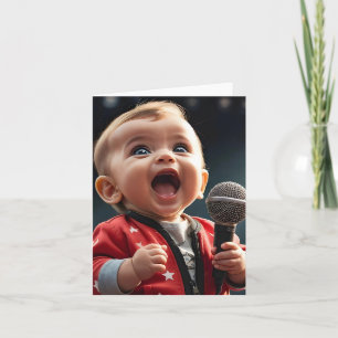 Carte Tout petit chanteur enthousiaste vierge 