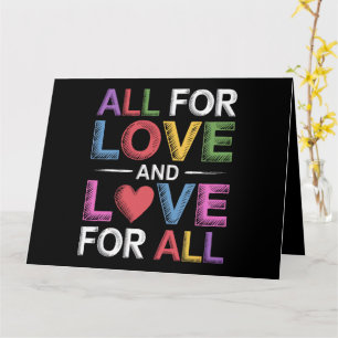 Carte Tout Pour L'amour Et L'amour Pour Tous Mois Fierté
