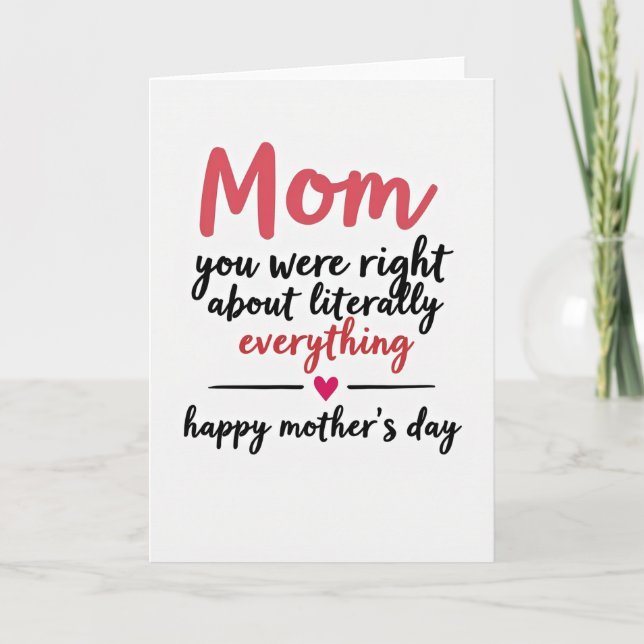Carte Tout pour Maman Rouge (Devant)