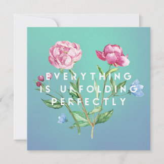 Carte Tout se déroule parfaitement -