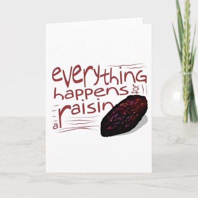 Carte Tout se passe pour un RAISIN (Devant)