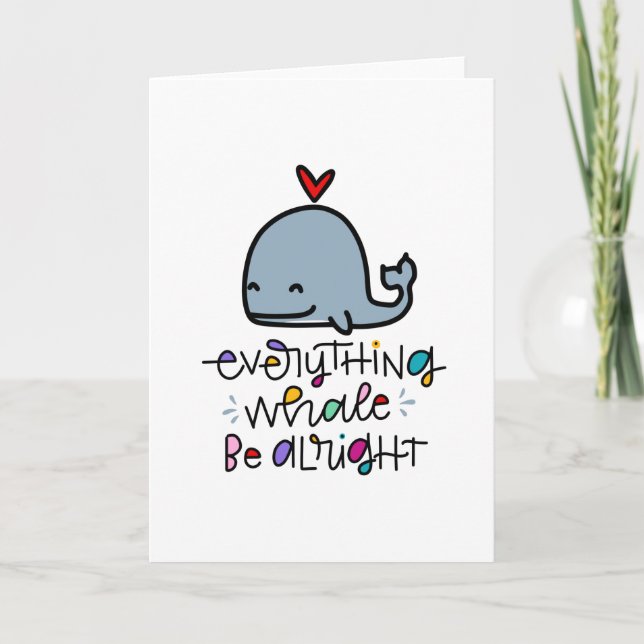 Carte Tout va bien pour la baleine (Devant)