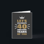 Carte TOUTE AGE Gold Black Custom 40TH Birthday Card<br><div class="desc">Simple Black Gold Custom Happy 40th Birthday card sera idéal pour les 40th,  50th,  55th ou toute autre fête d'anniversaire! La carte de voeux est facile à personnaliser avec le nombre d'années. Si vous devez changer de couleur arrière - plan ou de texte,  cliquez simplement pour "Customiser plus loin".</div>