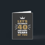 Carte TOUTE AGE Gold Black Custom 40TH Birthday Card<br><div class="desc">Simple Black Gold Custom Happy 40th Birthday card sera idéal pour les 40th,  50th,  55th ou toute autre fête d'anniversaire! La carte de voeux est facile à personnaliser avec le nombre d'années. Si vous devez changer de couleur arrière - plan ou de texte,  cliquez simplement pour "Customiser plus loin".</div>