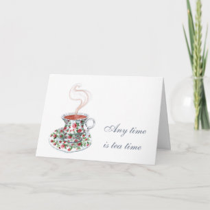 Carte Toute heure est l'heure du thé Slogan de thé Citat