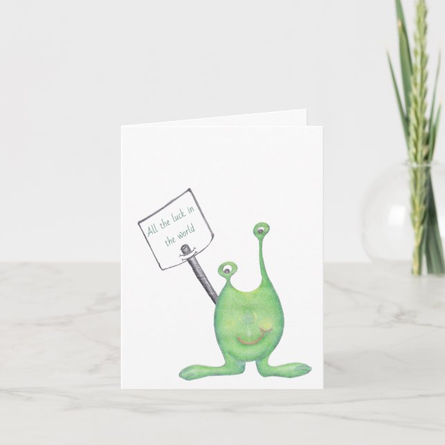 Carte Toute la chance dans le monde Bonne chance Alien C (Devant)