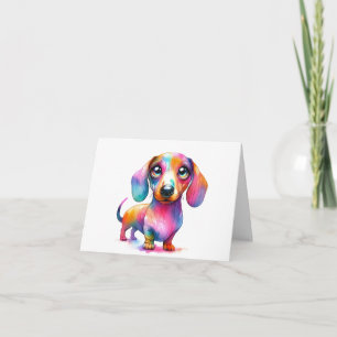 Carte Toute Occasion Pastel Dachshund Card