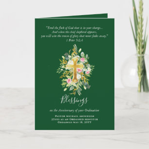 Carte TOUTE ORDINATION ANNIVERSAIRE Prêtre Pasteur Minis