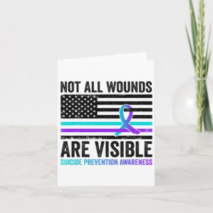 Carte Toutes les blessures ne sont pas visibles Drapeau 