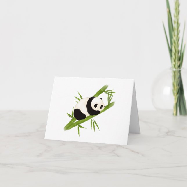 Carte Toutes les occasions Panda Bear Blank Foled Greeti (Devant)