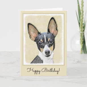 Carte Toy Fox Terrier Peinture - Cute Original Chien Art