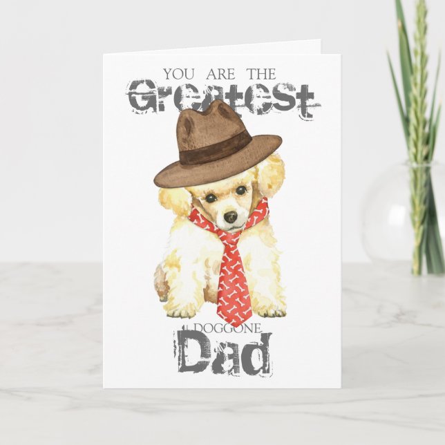 Carte Toy Poodle Papa (Devant)