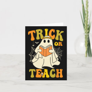 Carte Trace Ou Enseigner Super Halloween Fantôme Floral 