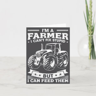 Carte Tracteur agricole drôle Je suis agriculteur je nou