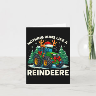 Carte Tracteur de Noël drôle Rien ne fonctionne comme un