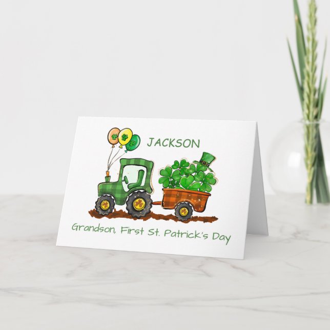 Carte Tracteur Grandson Premier Jour de la Saint Patrick (Devant)