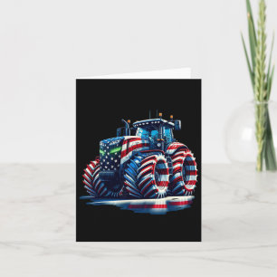Carte Tracteur patriotique Drapeau américain