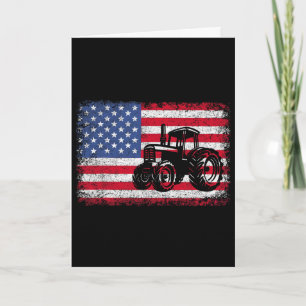 Carte Tracteurs agricoles Drapeau Usa Cadeau patriotique