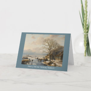 Carte traditionnelle de nouvelle année de paysage