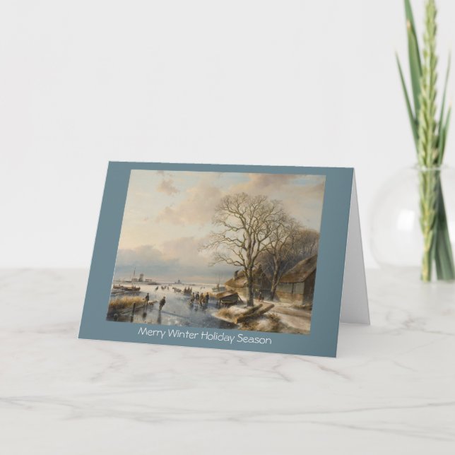 Carte traditionnelle de nouvelle année de paysage (Devant)