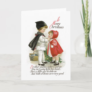 Carte traditionnelle de Vintage Christmas