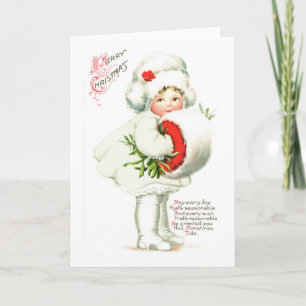 Carte traditionnelle de Vintage Christmas