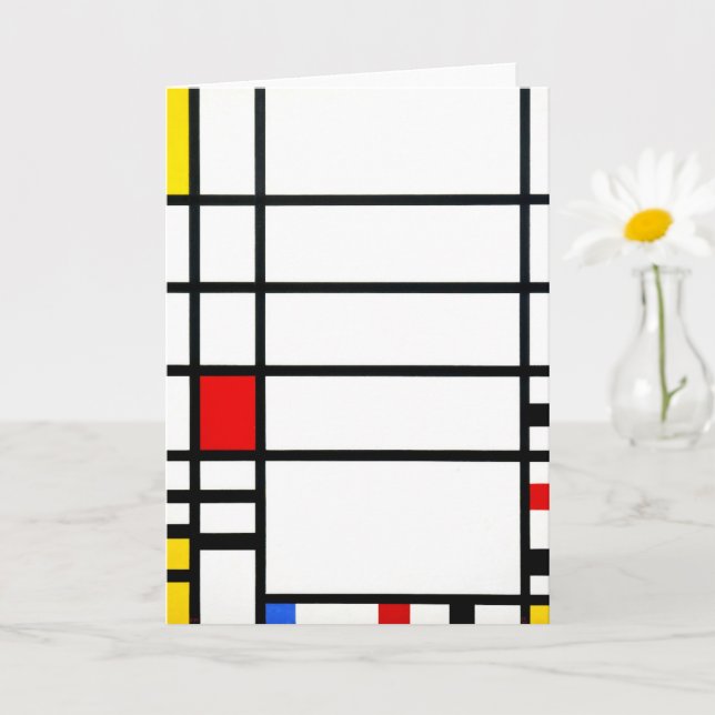 Carte Trafalgar Carré par Piet Mondrian - Art moderne (Petite plante)