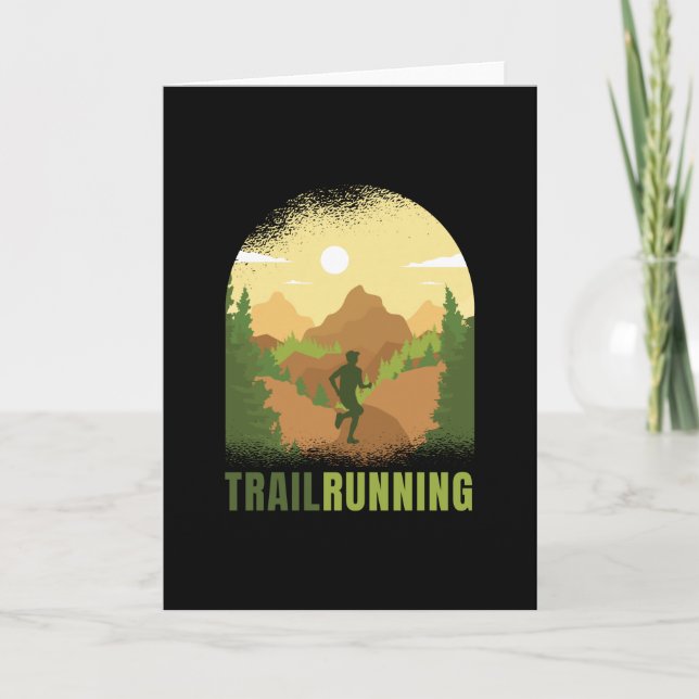 Carte Trail Runner Mountains Outdoors (Devant)