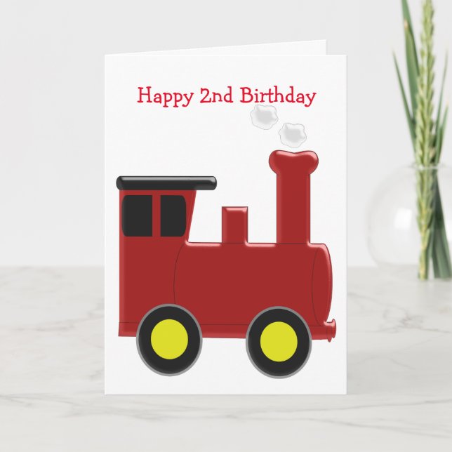 Carte Train 2e anniversaire (Devant)